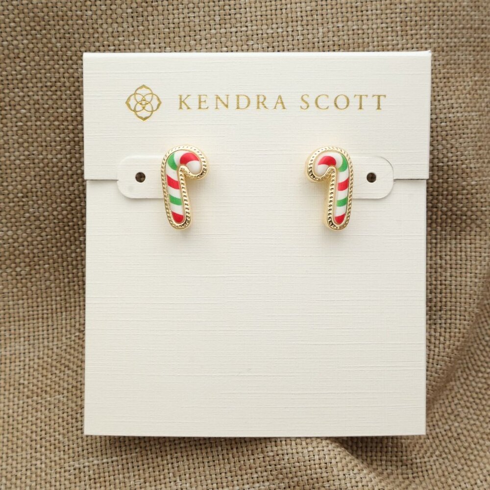 Kendra Scott - Candy Cane Gold Stud Earrings